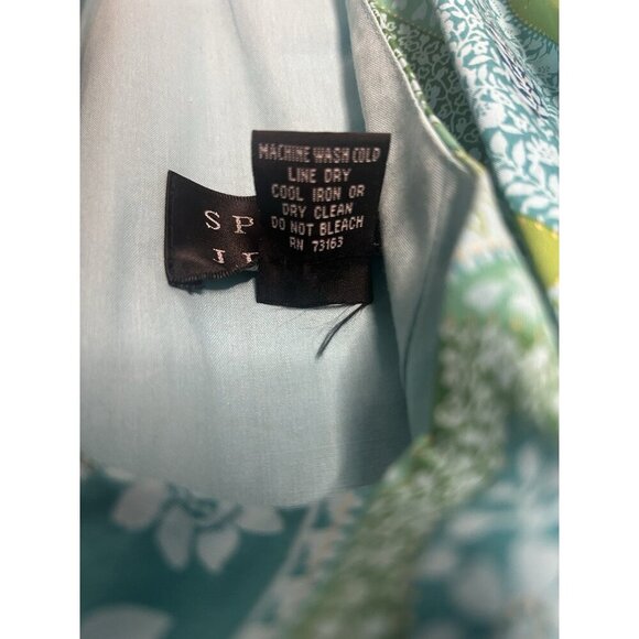 NWT Spenser Jeremy Size 14 Cotton Patchwork Paisley Floral Tropical Halter Dress - Picture 9 of 9